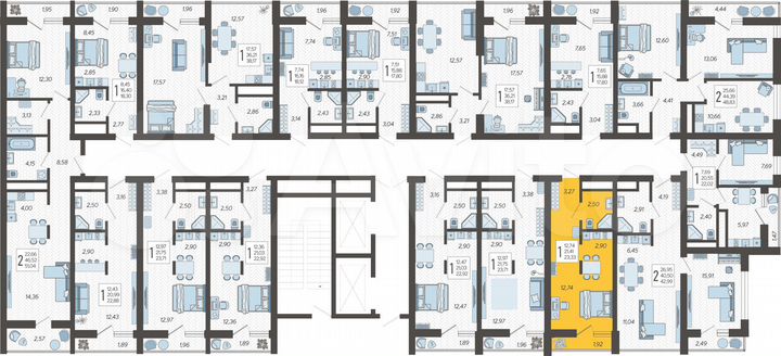 Квартира-студия, 23,3 м², 6/19 эт.