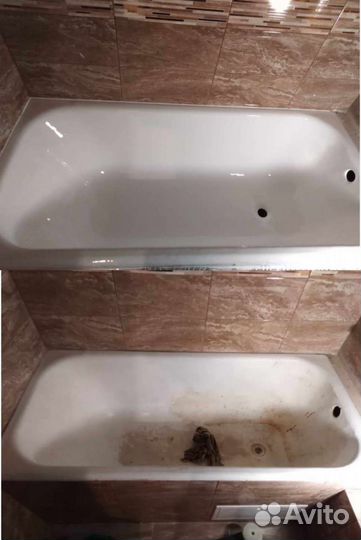 Реставрация ванн эмаль акрил мрамор