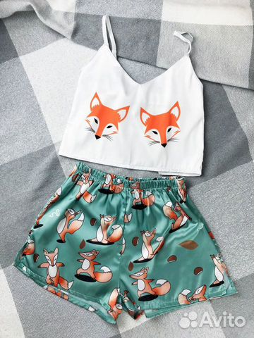 Шелковая пижама Лисичка