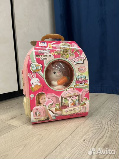 Игровой набар питомец в переноске, кукольный домик