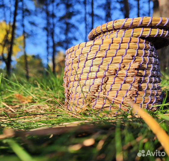 Шкатулка плетеная эко