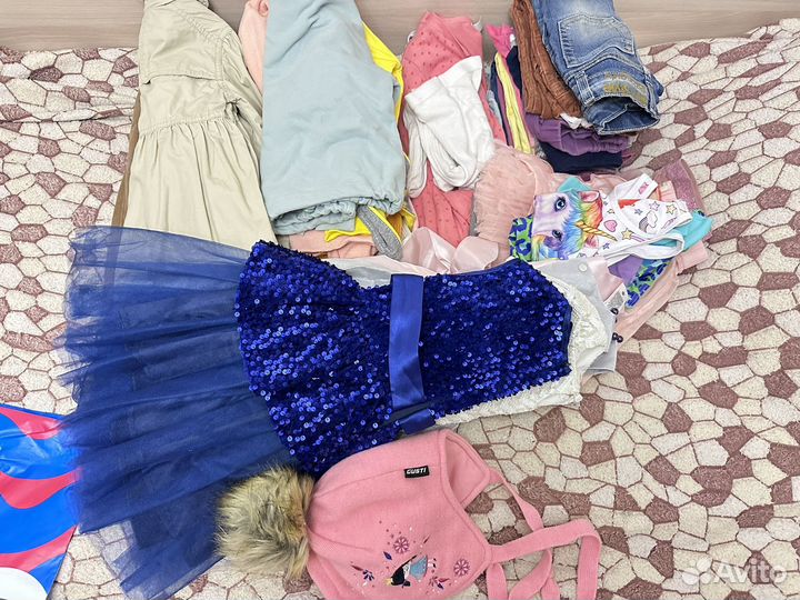 Пакет вещей на дев. 104-122,целый набор в сад35+шт