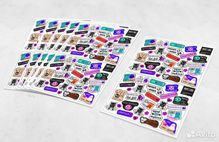 Печать и производство Стикеры Наклейки Стикерпаки