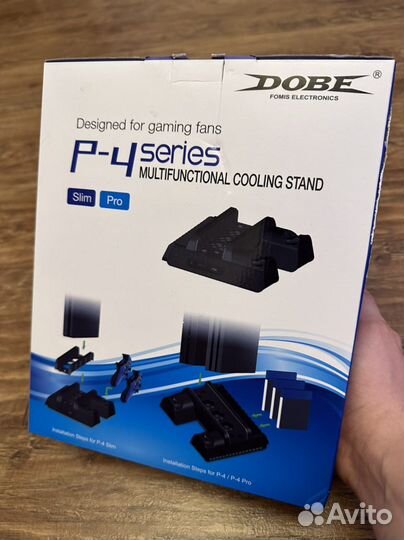 Подставка с охлаждением зарядкой PS4 Slim Pro