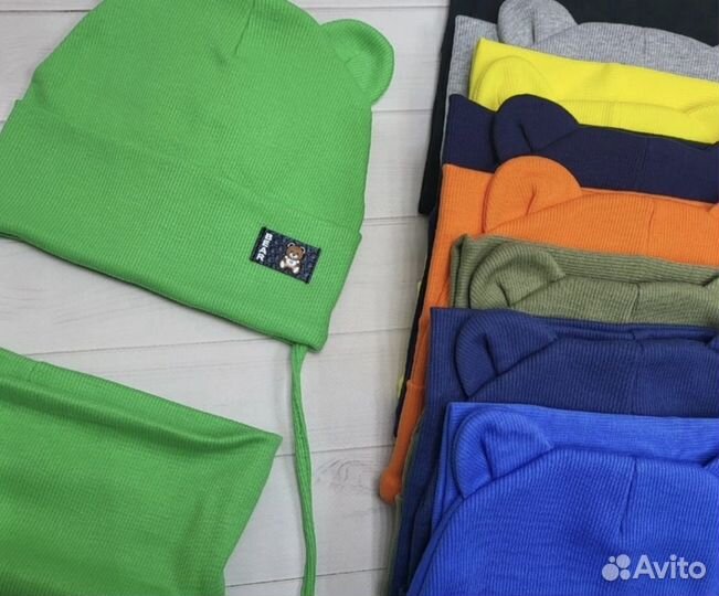 Шапка и снуд комплект детский