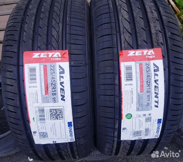 Zeta Alventi 225/45 R18 и 245/40 R18