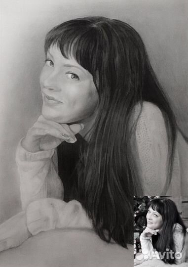 Портрет по фото, картина на заказ, живопись, интер