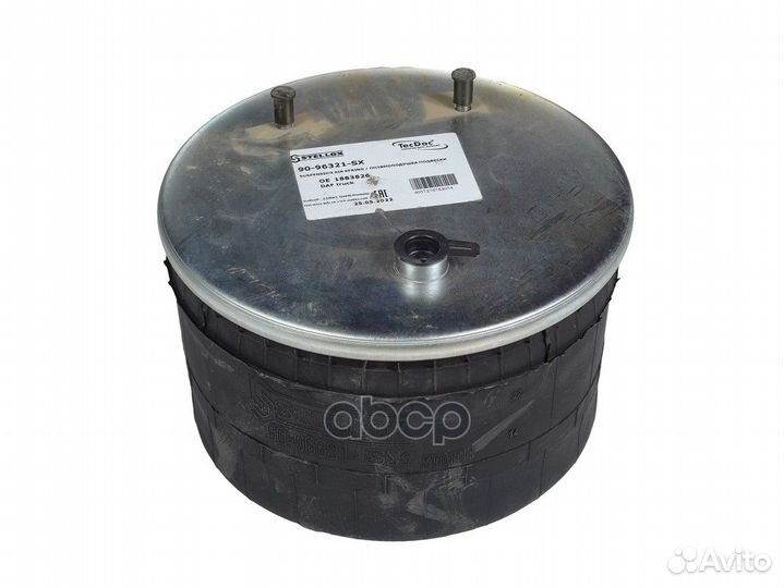 Пневмоподушка со стаканом 2шп.M10 1штуц.M16