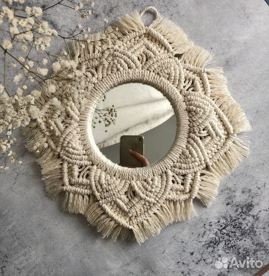Зеркало макраме