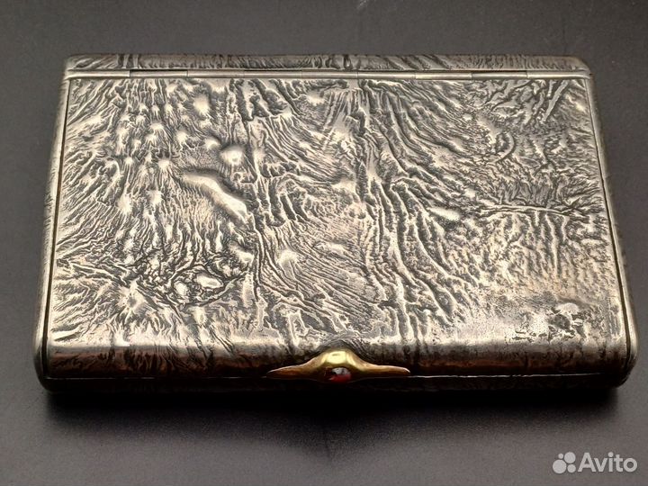 Портсигар хлебников, самородок 84 проба