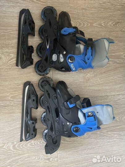 Коньки и ролики 2 в 1