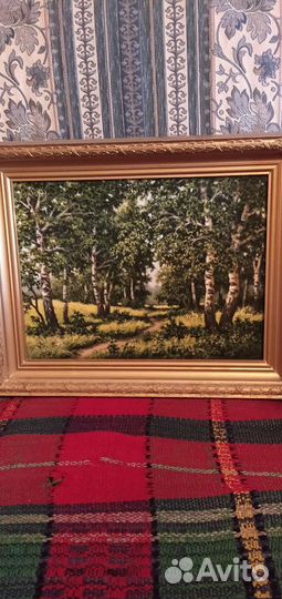 Картина маслом на холсте пейзаж в раме