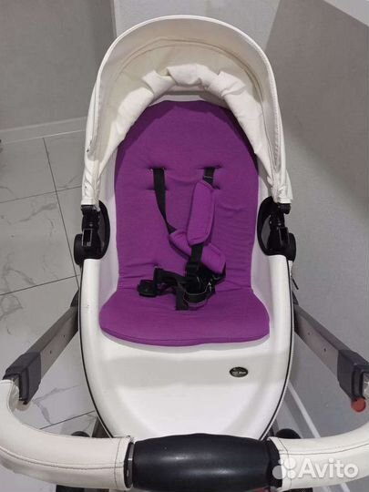 Коляска 2 в 1 hot mom эко кожа