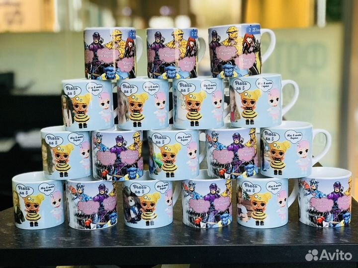 Печать на кружках, футболках, подушках. Фотопечать