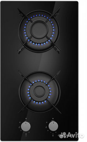 Поверхность газовая Maunfeld, 2 конфорки, стекло