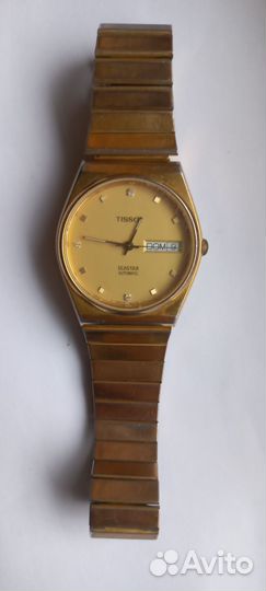 Часы мужские с 3 нат.бриллиантами. tissot seastar