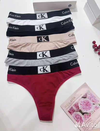 Calvin klein стринги набор подарочный