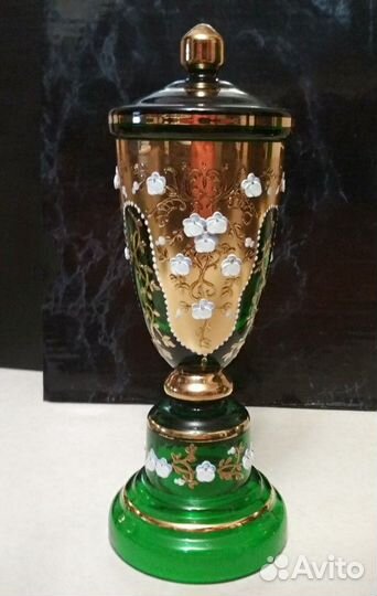 Вазы, смальта пр-во Богемия Чехия