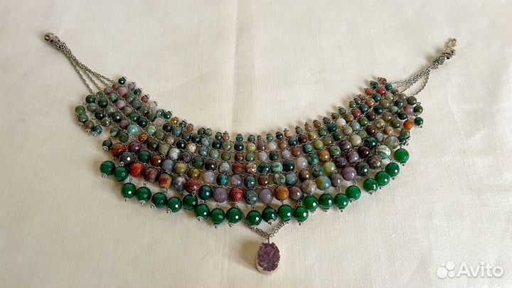 Авторское колье и серьги, комплект