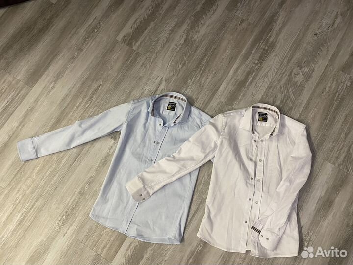 Рубашка для мальчика приталеная 152