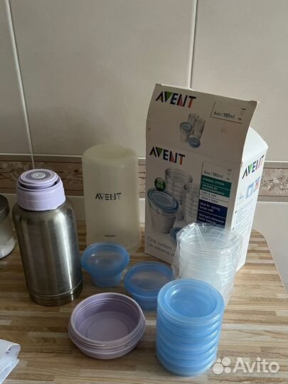 Термос-контейнер Avent и контейнеры для хранения