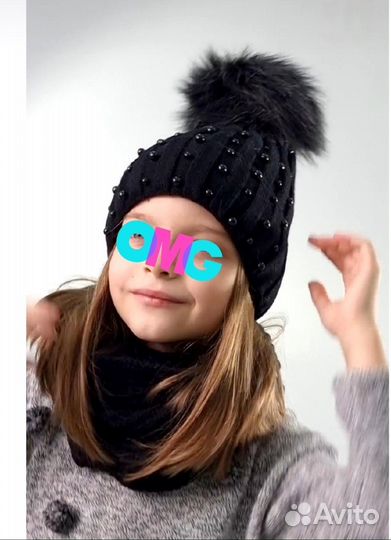 Снуд и шапка тёплый комплект