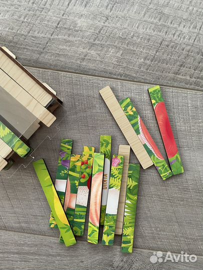 Пазл-палочки Птицы, головоломка, деревянный пазл