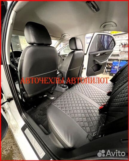 Чехлы Автопилот Skoda Rapid 1 из экокожи чёрные