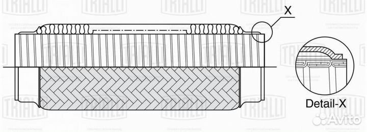 Trialli FTI 60100 Виброкомпенсатор вых. трубы (Гоф