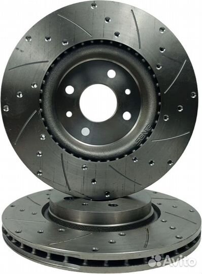 Тормозные диски 11186 насечки+перфорация,вент R15