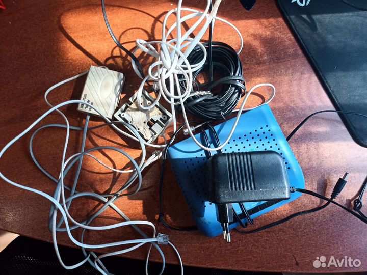 Adsl модем, сплитер, кабели rj11