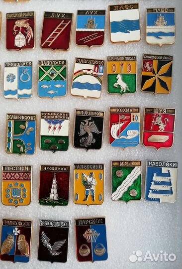 Значки гербы городов