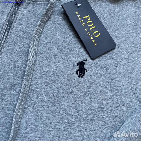 Зип худи polo ralph lauren gray
