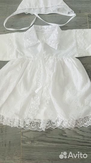 Крестильное платье и чепчик (74 - 80 р-р) новые