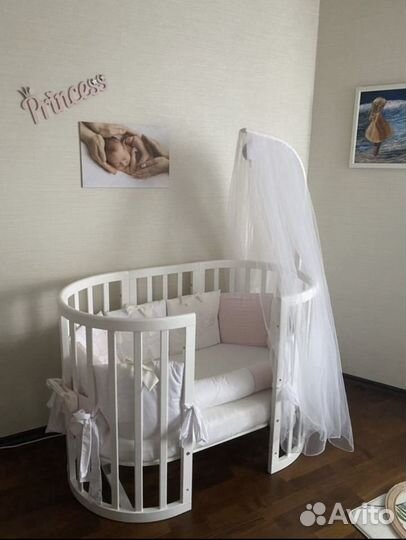 Кроватка-трансформер Ellipsebed (белый)