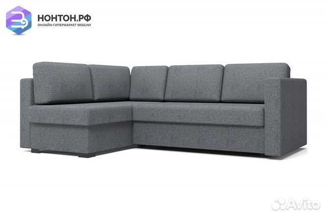 Диван угловой дельфин Джессика 2 серый