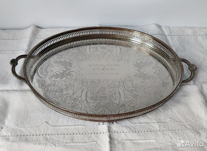 Поднос для самовара винтажный англия