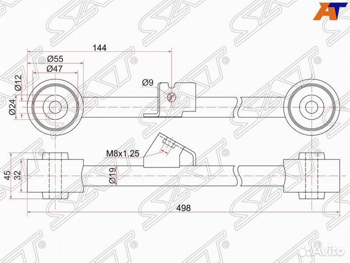 Тяга задняя продольная нижняя honda HR-V LH