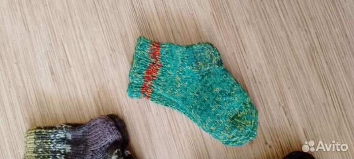 Носки ручной вязки шерстяные