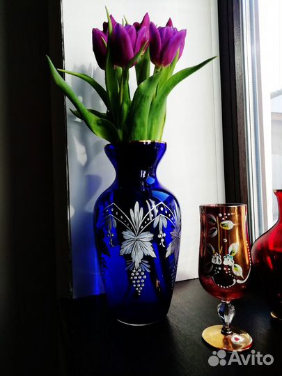 Ваза цветное стекло