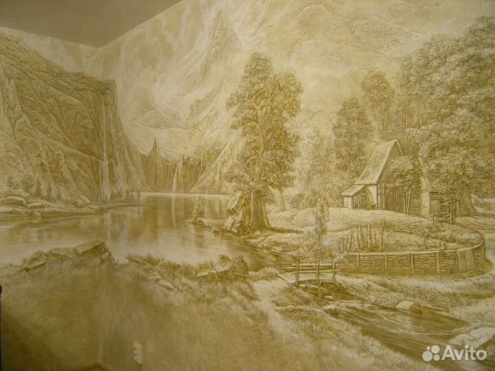 Барельеф и роспись стен любой сложности