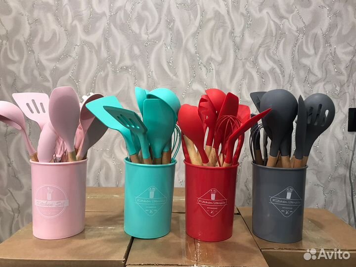 Кухонный набор 12 предметов для дома новый розовый