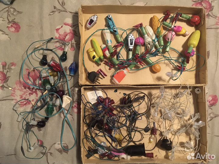 Новогодняя гирлянда ссср, лампы рабочие