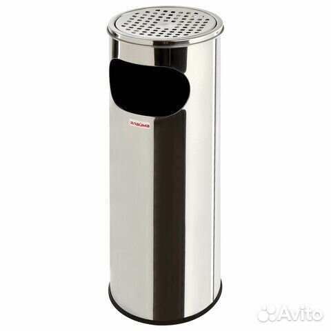Урна с пепельницей 18 литров, 580х210 мм, нержавею
