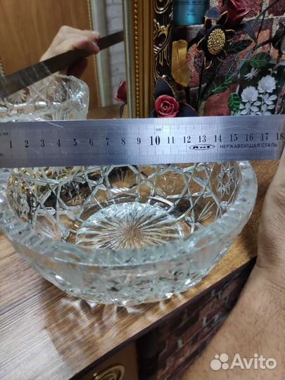 Салатница Оливье хрустальная СССР