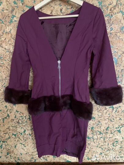 Платье Италия с соболем (натуральный мех)