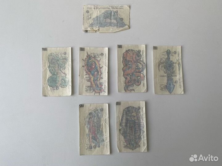 Наклейки вкладыши сводилка тату Покемон