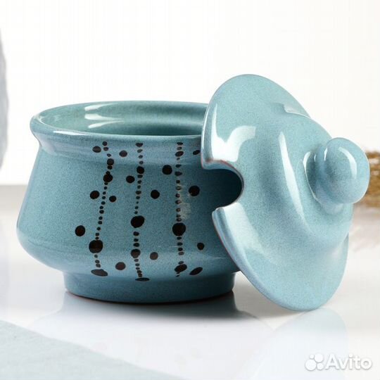 2 шт. Сахарница 'Псковская' 0,3л / 12х12,5см, блюз