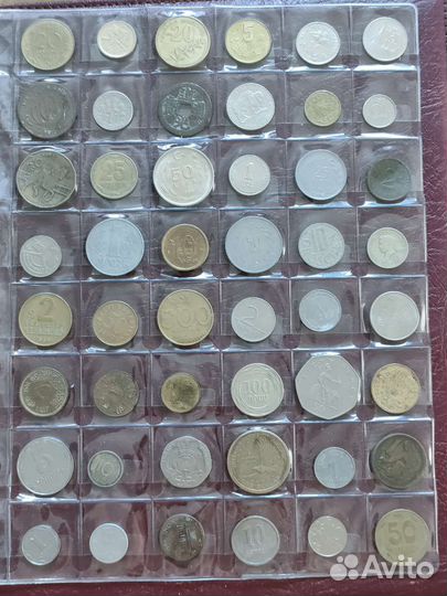 Коллекция иностранных монет и жетонов (356 шт.)