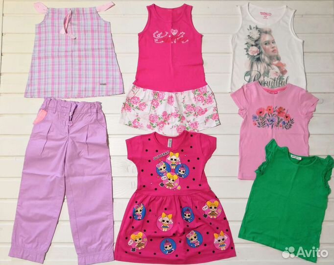 Пакет одежды и обуви для девочки от 4 до 7лет